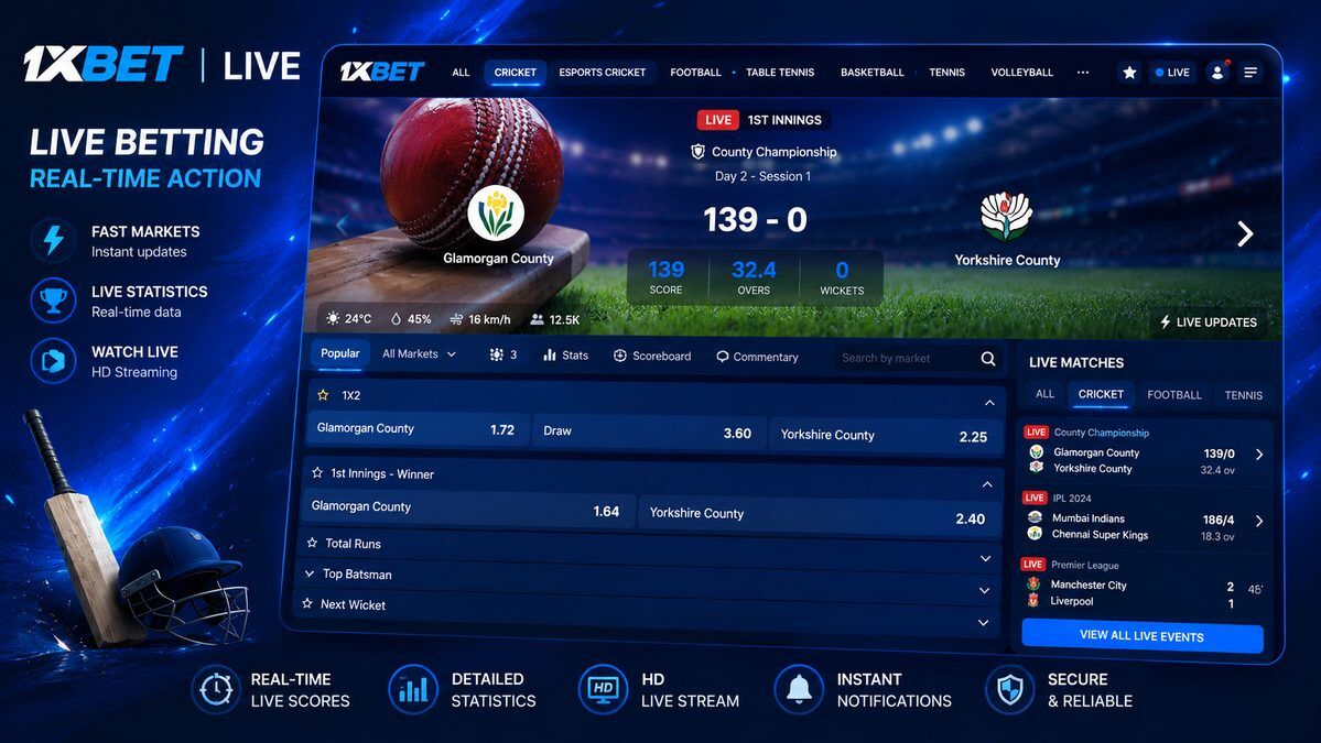 Live bets 1xbet is very popular because it allows you to bet in real time