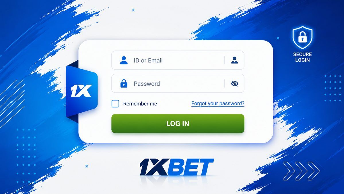 1xbet log in form to access your personal account