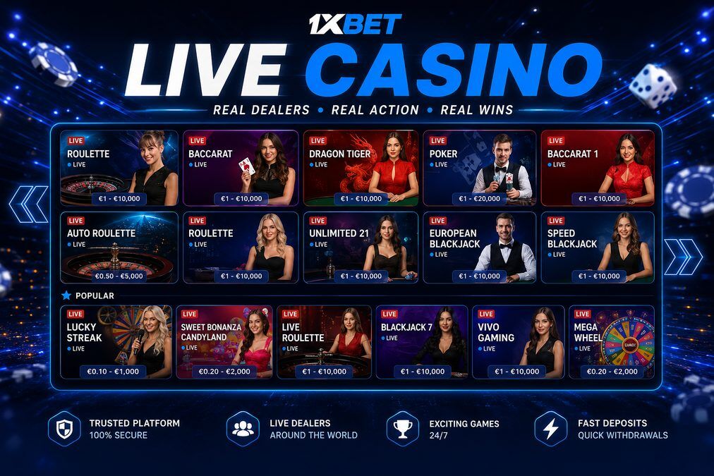 Live casino - a special section where you can play casino games