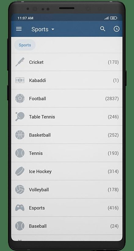 App screenshot — casino lobby