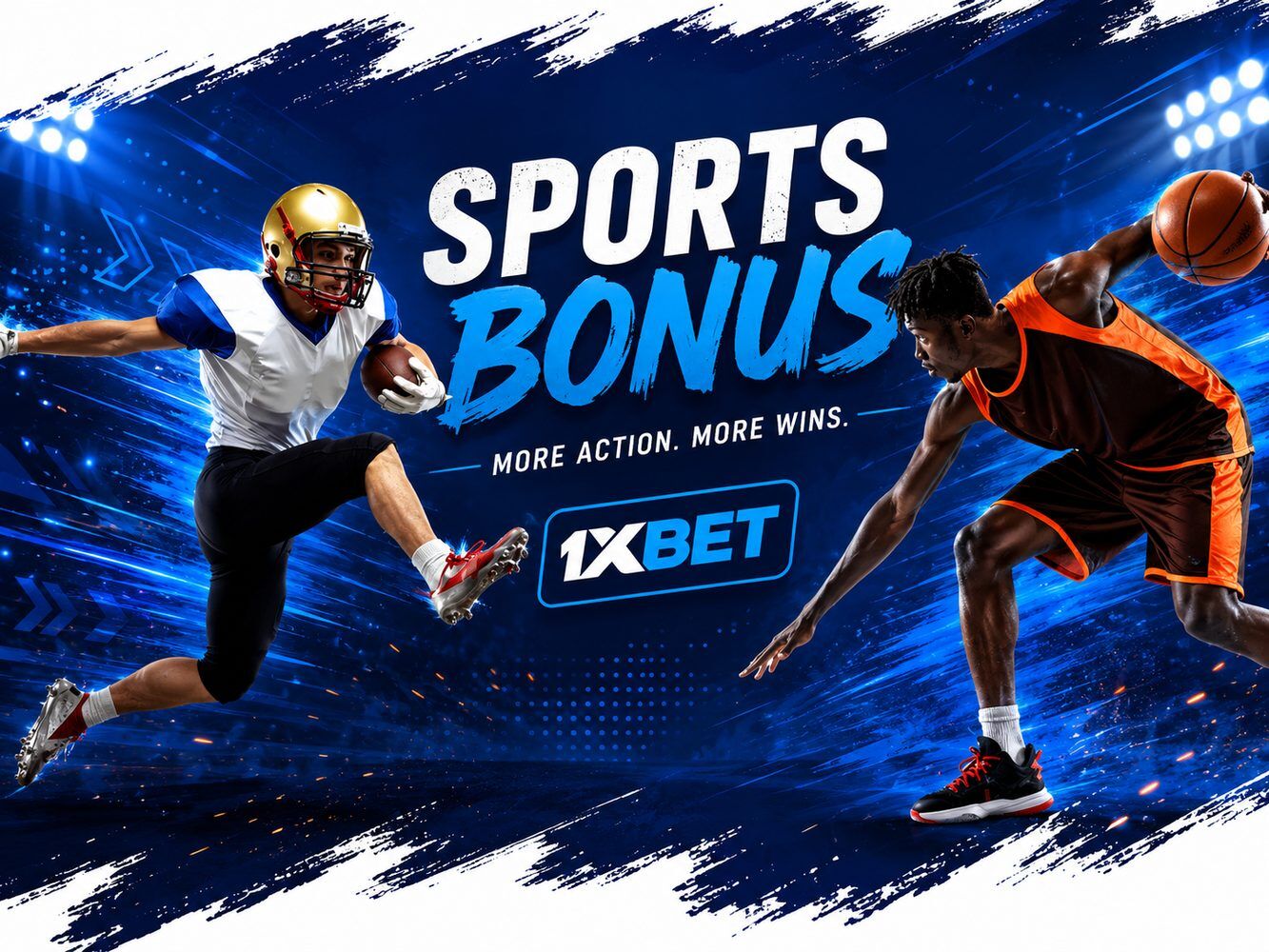 Welcome bonus on sports for new 1xBet players