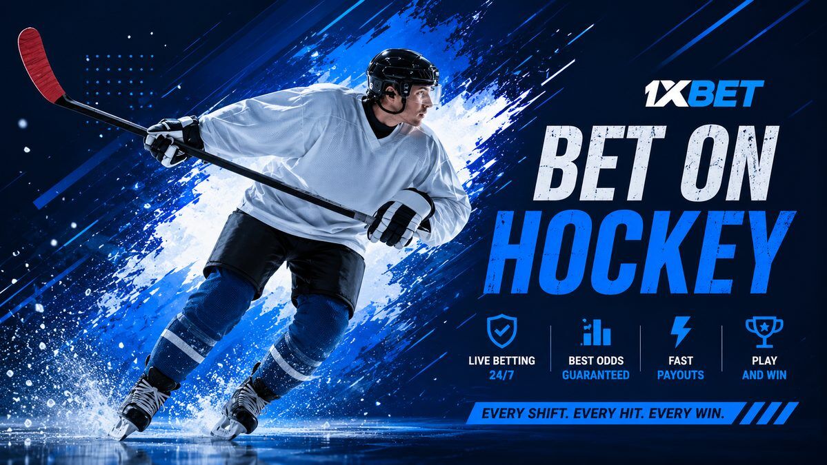 Online hockey betting for real money at 1xbet
