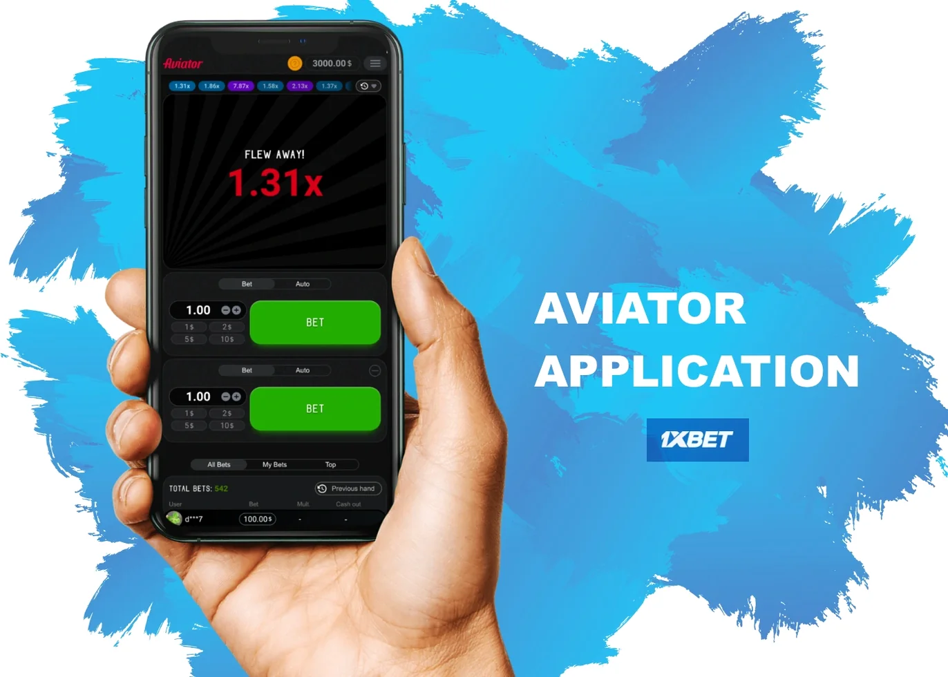 Aviator in the mobile app